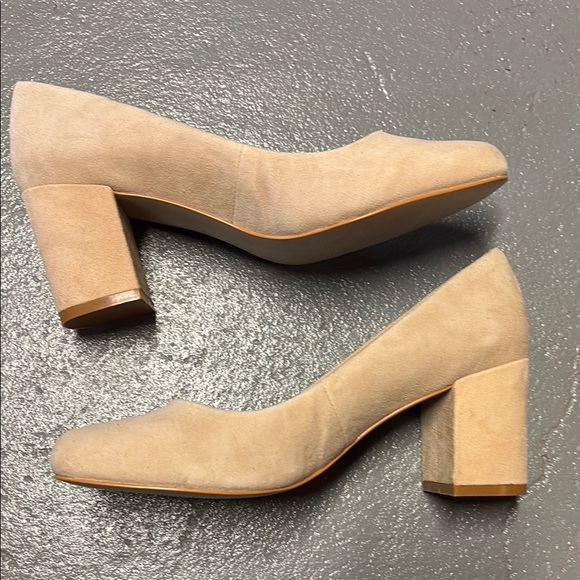 New GAP Women's Light Pink/tan Block Heel Shoes - Picture 5 of 7